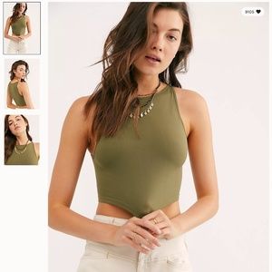 free people boatneck brami army green M/L